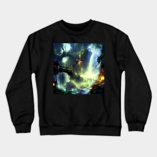 Hidden World of Waterfalls Crewneck Sweatshirt